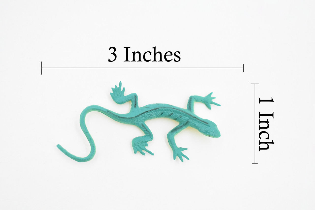 Lizard, Blue Striped Lizard, Rubber Toy Reptile, Realistic Figure, Model, Replica, Kids, Educational, Gift,    3"    F6061 B380