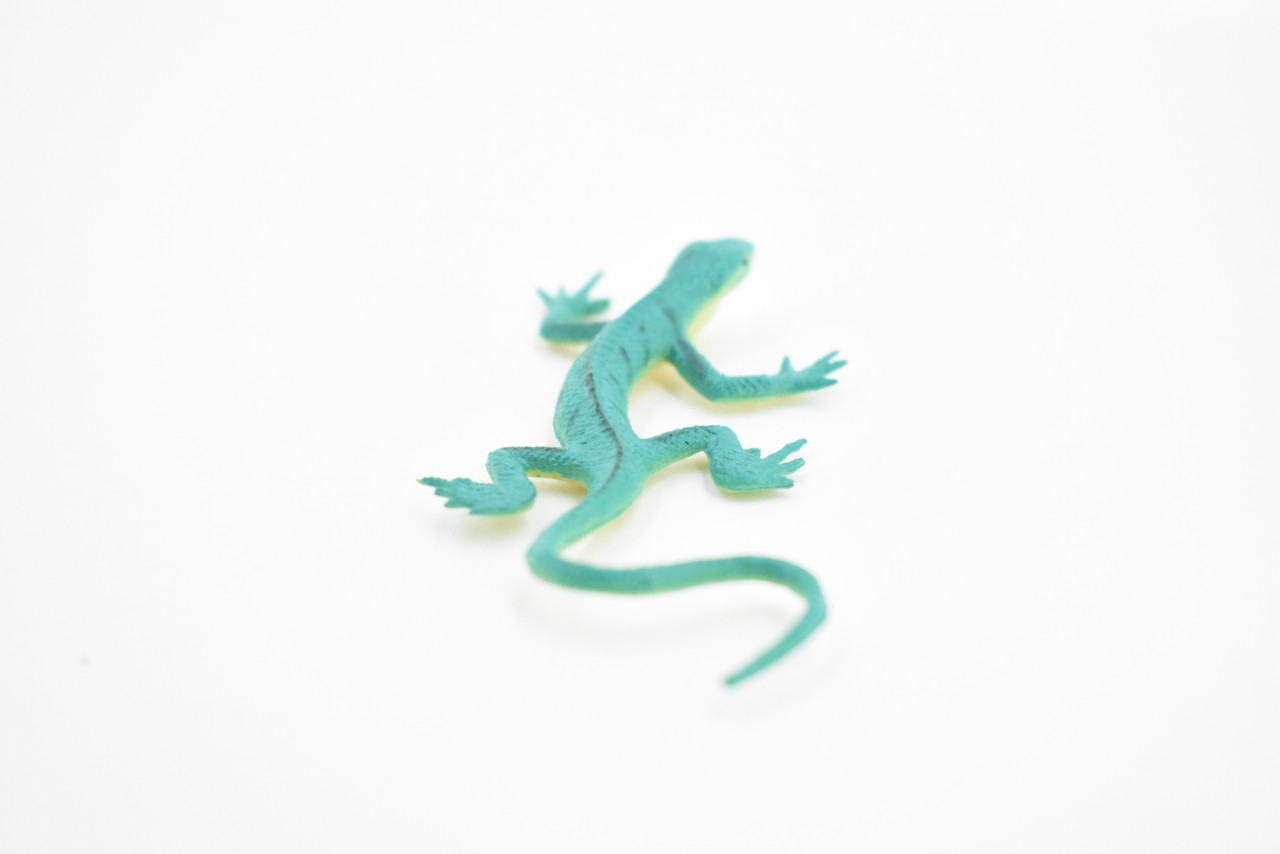 Lizard, Blue Striped Lizard, Rubber Toy Reptile, Realistic Figure, Model, Replica, Kids, Educational, Gift,    3"    F6061 B380