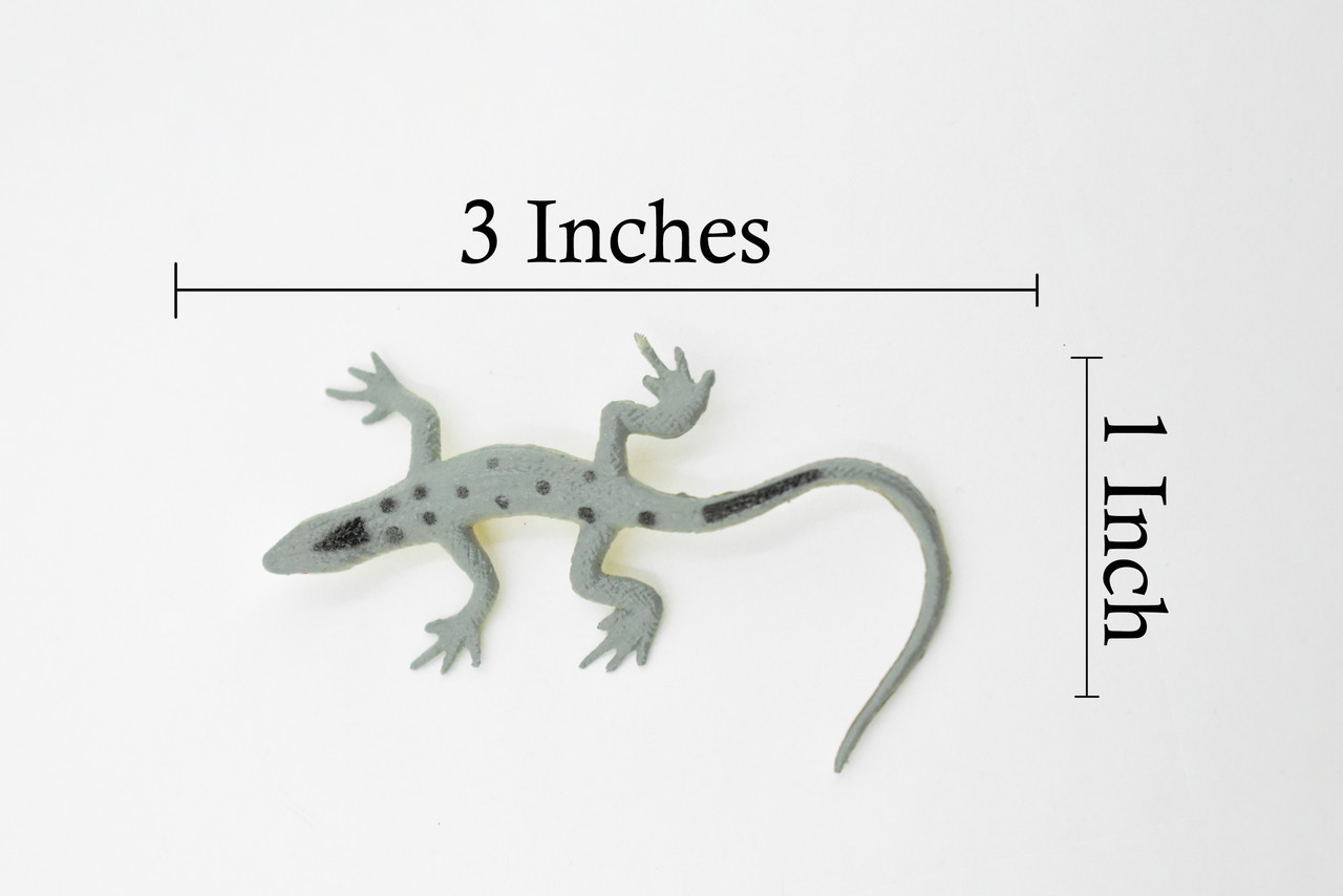 Lizard, Grey Spotted Lizard, Rubber Toy Reptile, Realistic Figure, Model, Replica, Kids, Educational, Gift,    3"    F6062 B380