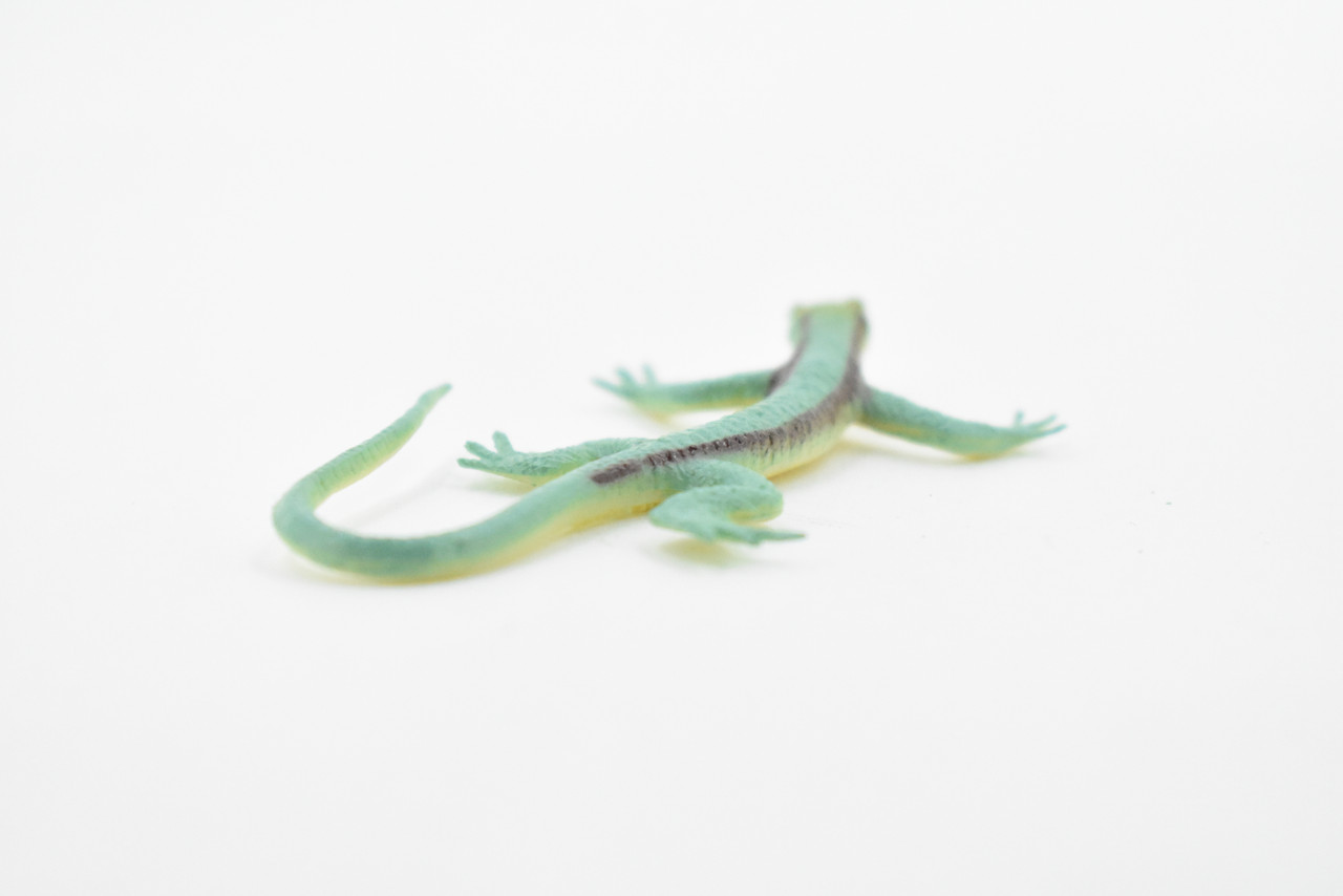 Lizard, Blue Striped Lizard , Rubber Reptile Toy, Realistic Figure, Model, Replica, Kids, Educational, Gift,    3"     F6068 B380