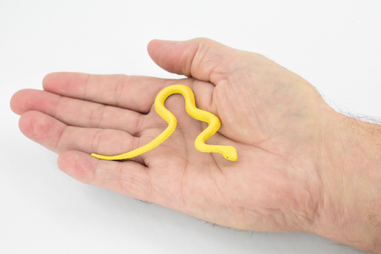 Snake, Yellow, Red Belly, Vine Tree Snake, Rubber Reptile, Educational, Realistic Hand Painted, Figure, Lifelike Model, Figurine, Replica, Gift,       4 1/2"       F2089 B360