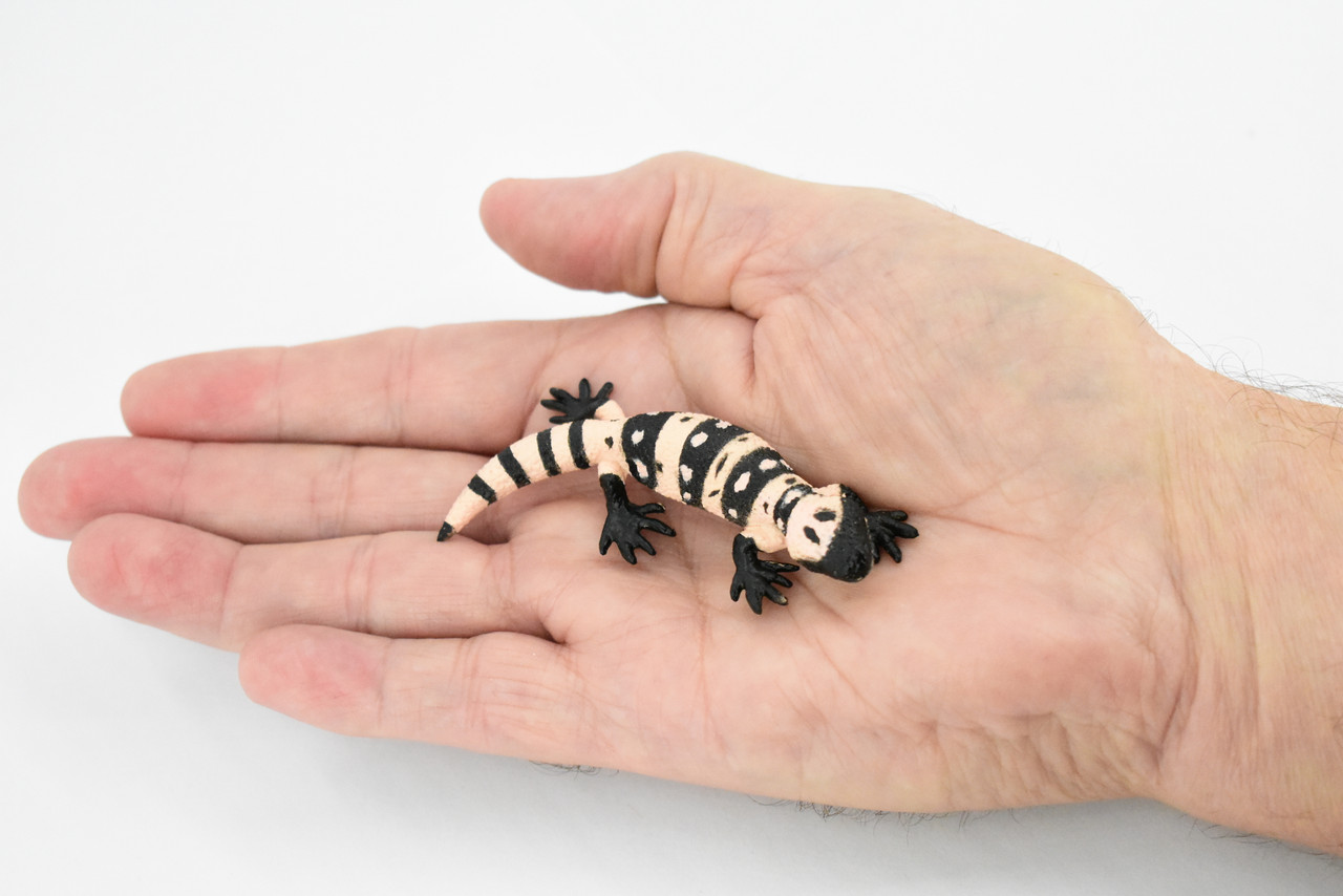 Lizard, Gila Monster, Desert Lizard, Reptile, Rubber Toy, Realistic, Rainforest, Figure, Model, Replica, Kids, Educational, Gift,      3"      F4066 B135