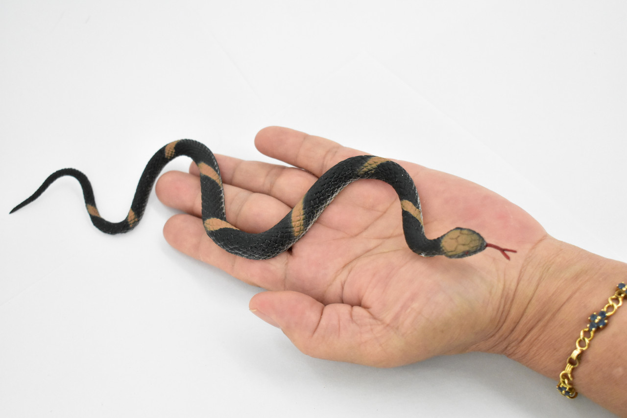 Copperhead Snake, Copper Head, Rattlesnake, Rubber Reptile, Educational, Realistic Hand Painted, Figure, Lifelike, Model, Figurine, Replica,  10 Inches 