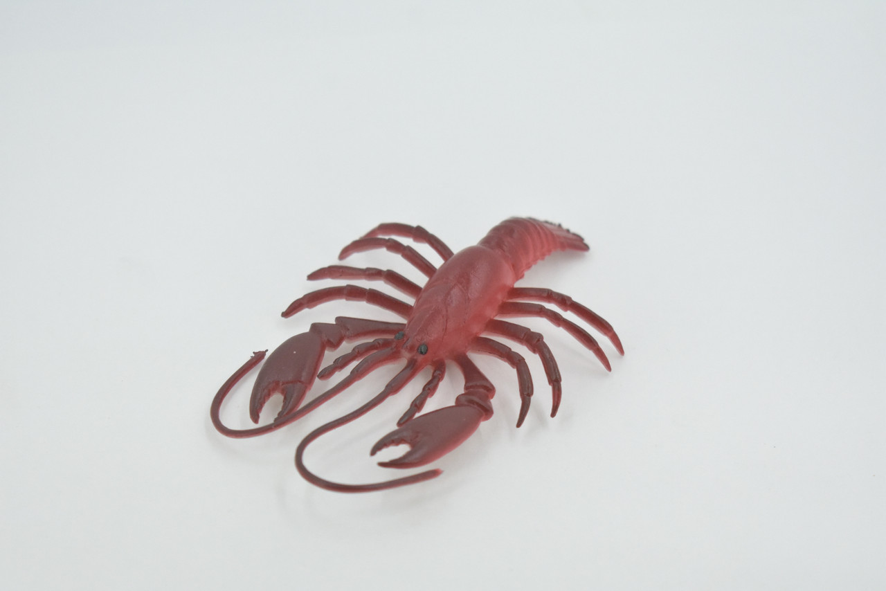 Lobster, Crayfish, Crawdad Design, Red, Museum Quality, Rubber Crustaceans, Educational, Figure, Lifelike, Model, Replica, Gift,     4"     F0023 B22