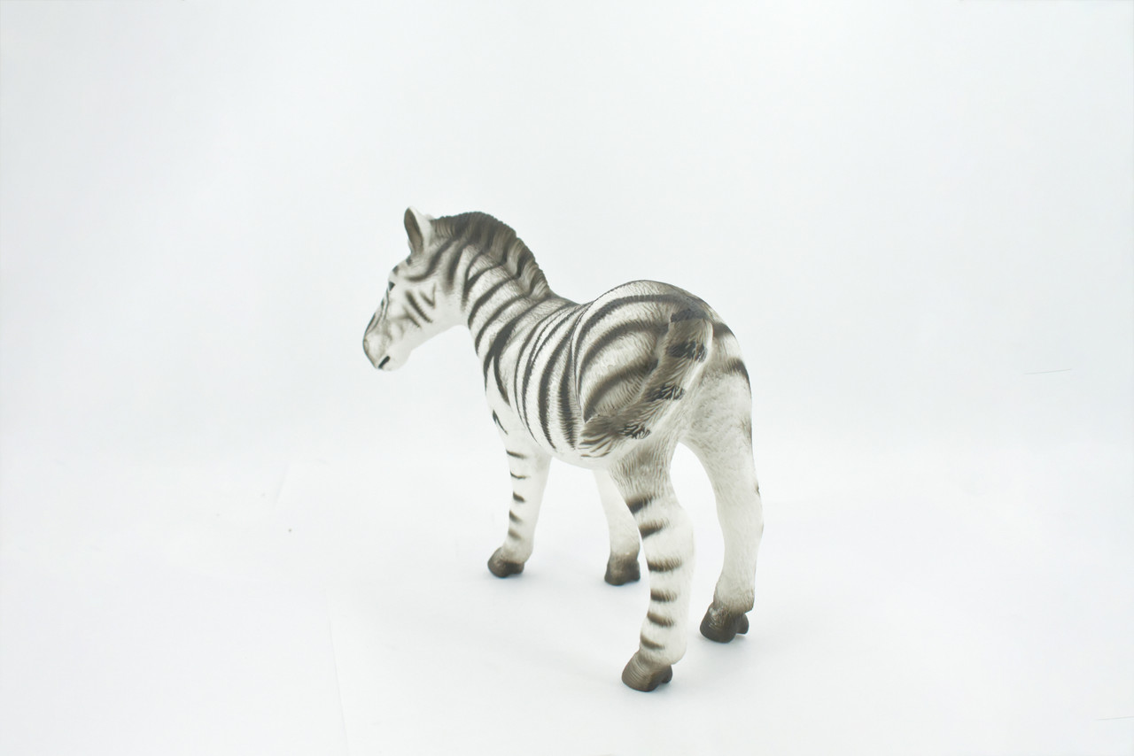 Zebra, Very Large, Soft Rubber Animal, Educational, Toy, Kids, Realistic Figure, Lifelike Model, Figurine, Replica, Gift,      11"     ABC19 BB300