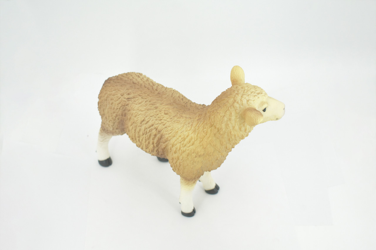 Sheep, Domestic sheep, Very Large, Soft Rubber Animal, Hand Painted, Educational, Toy, Kids, Realistic Figure, Lifelike Model, Figurine, Replica, Gift,    11"   ABC20 BB300