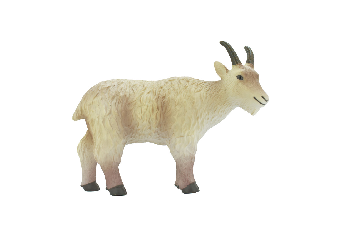 Goat, Domestic Goat, Very Large, Soft Rubber Animal, Hand Painted, Educational, Toy, Kids, Realistic Figure, Lifelike Model, Figurine, Replica, Gift,    11"   ABC21 BB301