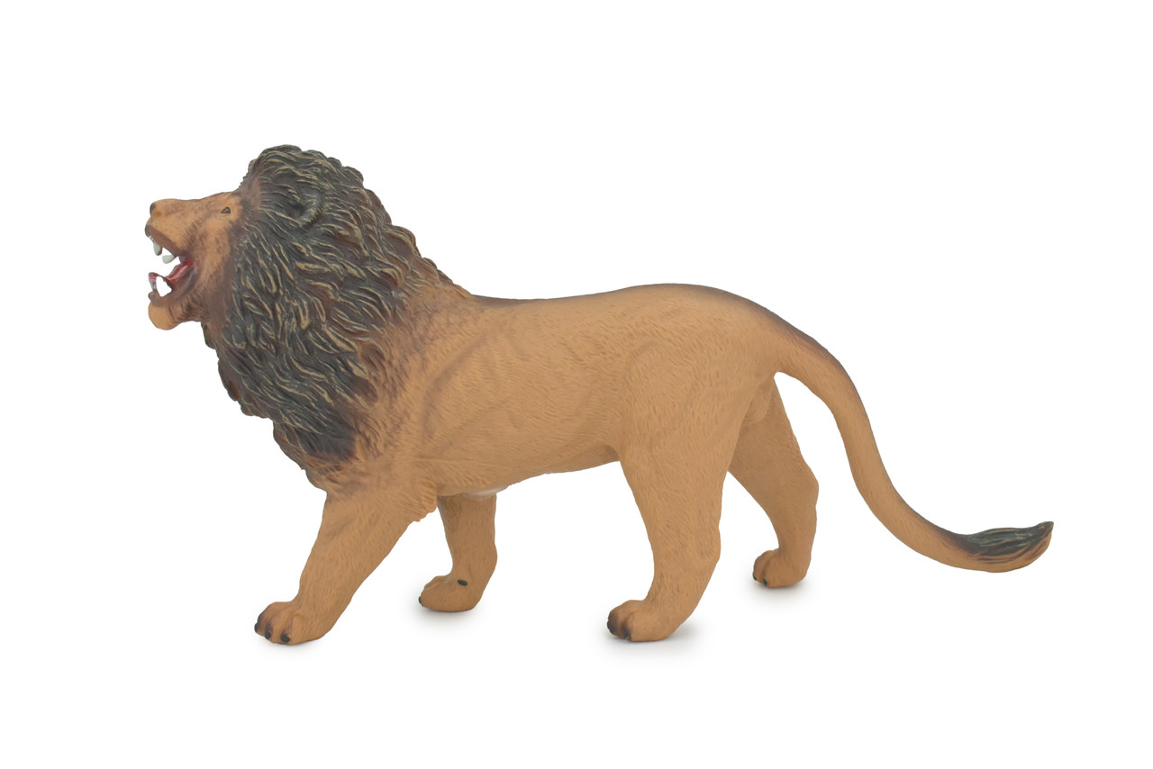 Lion, Male, Cat, African, Very Large, Soft Rubber Animal, Hand Painted, Educational, Toy, Kids, Realistic Figure, Lifelike Model, Figurine, Replica, Gift
