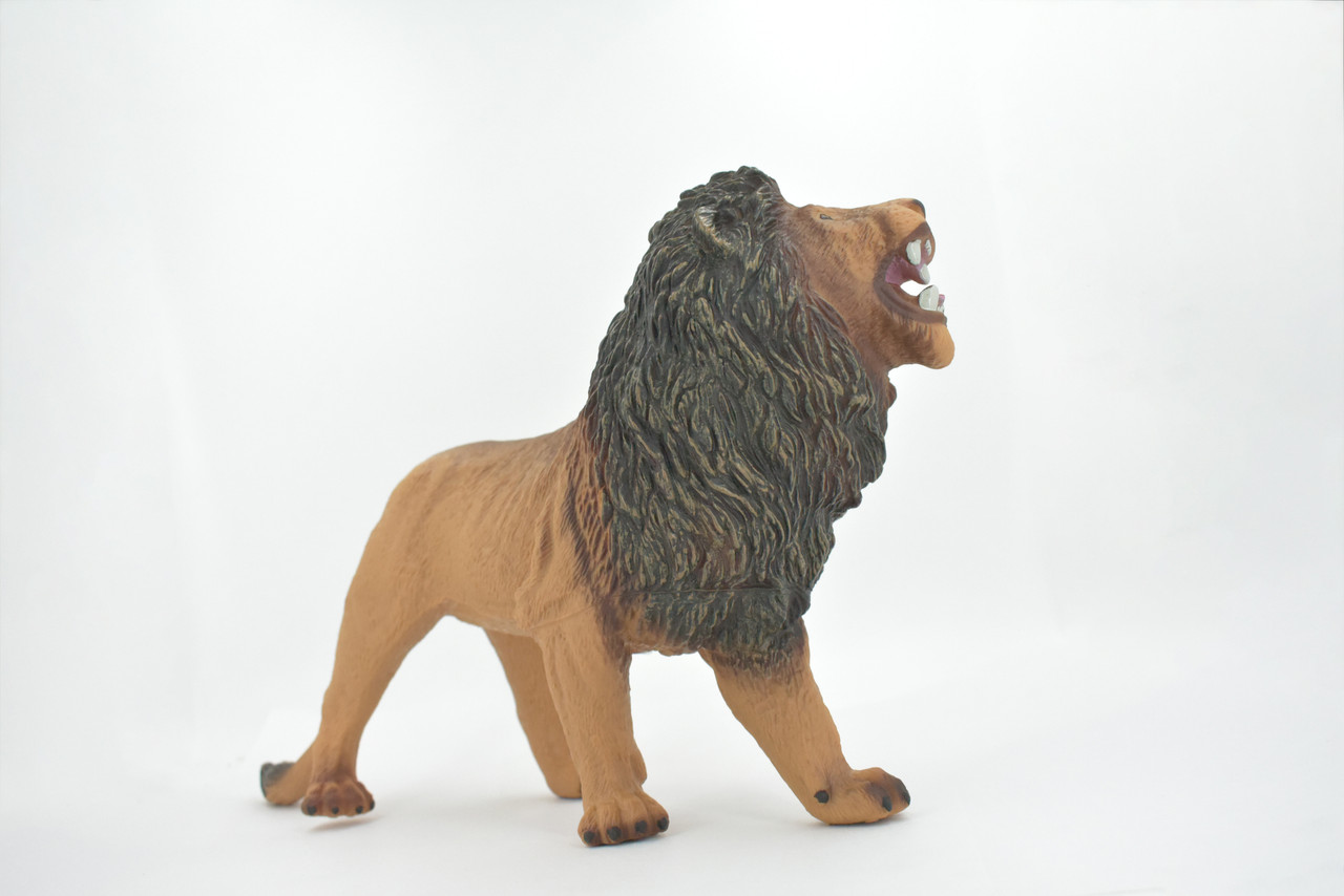 Lion, Male, Cat, African, Very Large, Soft Rubber Animal, Hand Painted, Educational, Toy, Kids, Realistic Figure, Lifelike Model, Figurine, Replica, Gift,    15"   ABC24 BB303