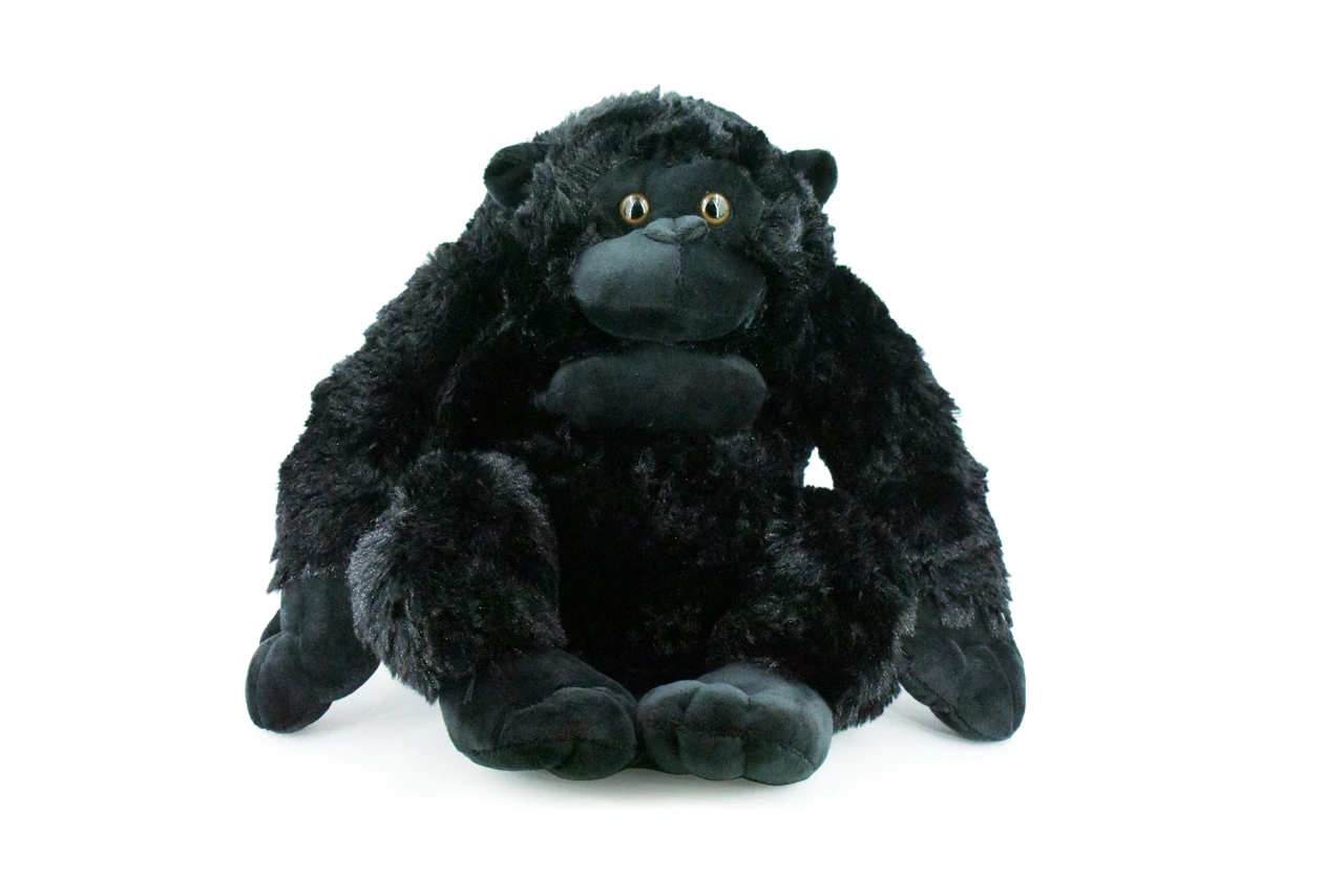 Gorilla, Primates, Great Apes, Educational, Stuffed Plush Animal, Toy, Kids, Realistic Figure, Lifelike Model, Replica, 12 Inches.