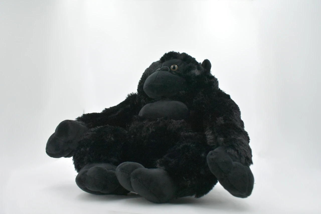 Gorilla, Primates, Great Apes, Educational, Stuffed Plush Animal, Toy, Kids, Realistic Figure, Lifelike Model, Replica, 12 Inches.