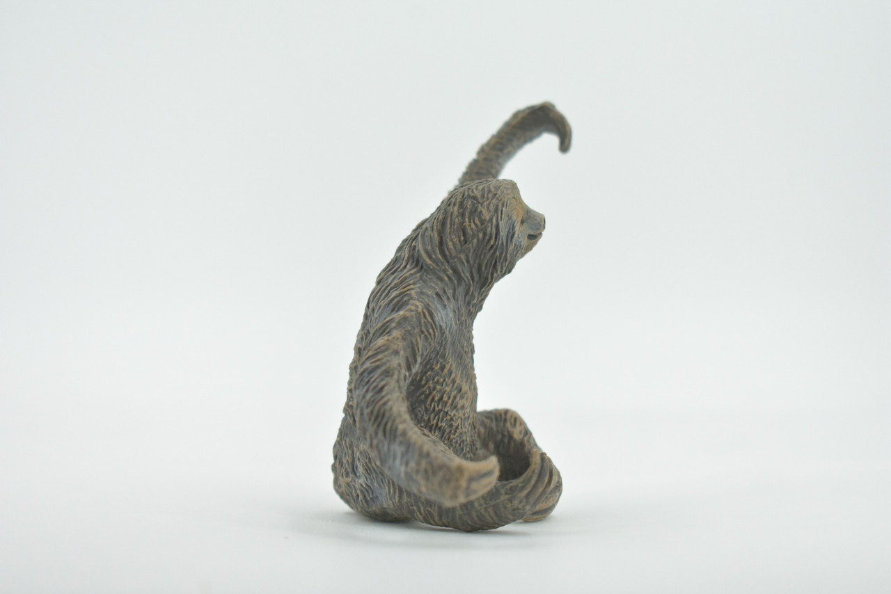 Three Toed Sloth, Primate, Arboreal mammal, Museum Quality, Educational, Hand Painted, Rubber Animal, Diorama Model, Kids, Toys, Gift,   4 Inches.