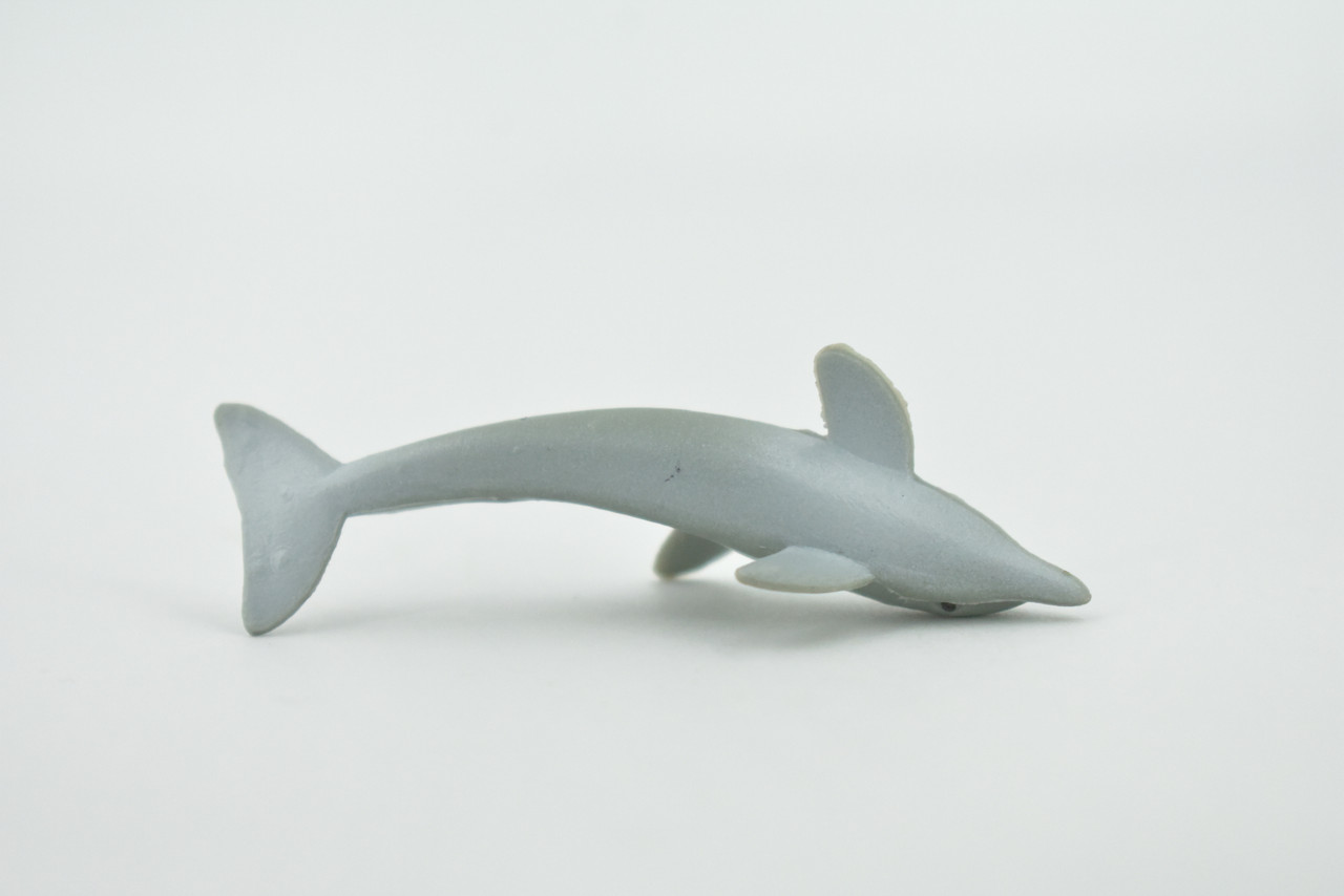 Dolphin, Porpoise, Marine Mammal, High Quality Rubber, Educational, Hand Painted, Realistic, Lifelike Design, Diorama Model, Kids, Gift,      2 1/2 Inches. 