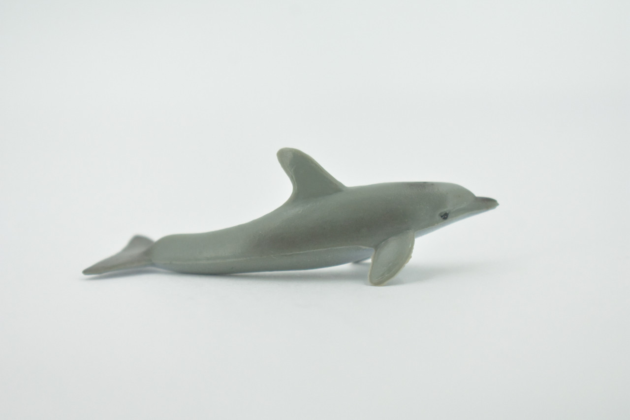 Dolphin, Porpoise, Marine Mammal, High Quality Rubber, Educational, Hand Painted, Realistic, Lifelike Design, Diorama Model, Kids, Gift,      2 1/2 Inches. 