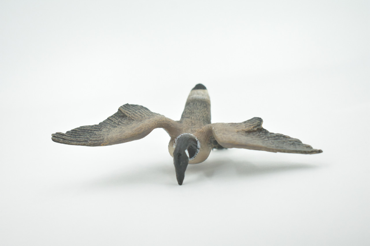 Canada Goose, Honker, Geese, Museum Quality, Educational, Hand Painted, Rubber Bird, Toy Figure, Lifelike Design, Diorama Model, Kids,  5 Inches. 