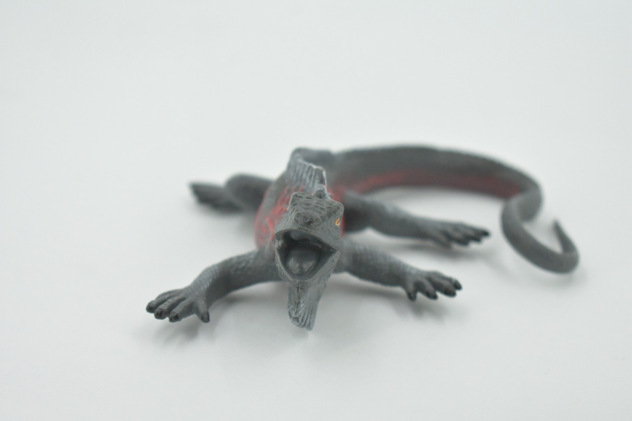 Iguana, Marine iguana, Lizard, Museum Quality, Hand Painted, Rubber, Realistic, Toy, Figure, Model, Replica, Kids, Educational, Gift,    5"     CH489 BB154