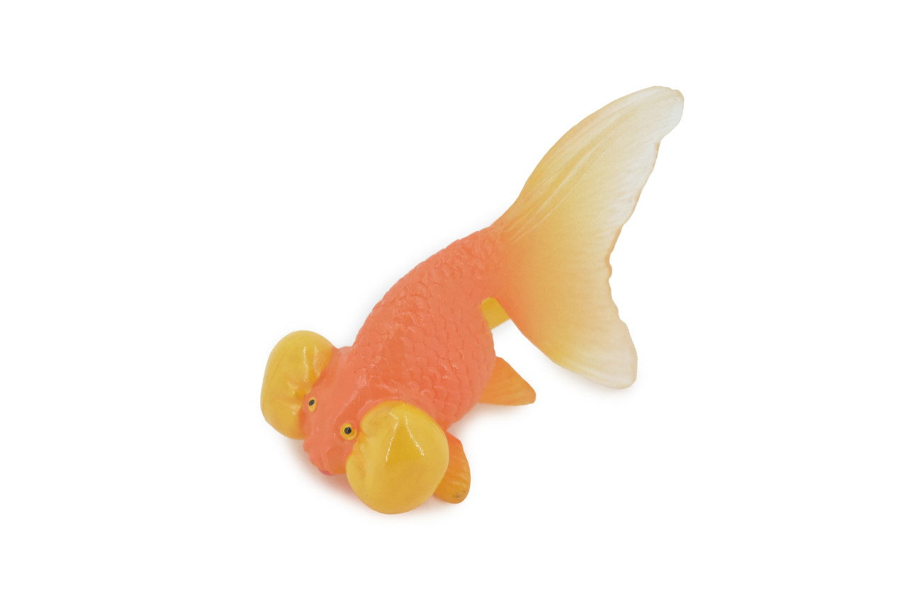 Goldfish, Fancy, Museum Quality, Hand Painted, RubberFish, Realistic Figure, Model, Replica, Toy, Kids, Educational, Gift,   3"    CH497 BB155