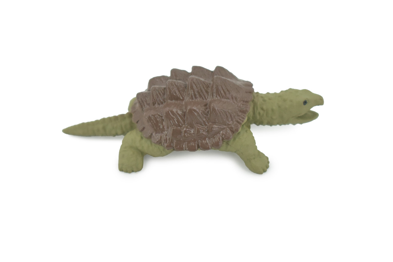 Alligator Snapping Turtle, Plastic Reptile, Educational, Realistic, Figure, Lifelike Model, Figurine, Replica, Toys, Kids, Gift,    2 1/2 Inches. 