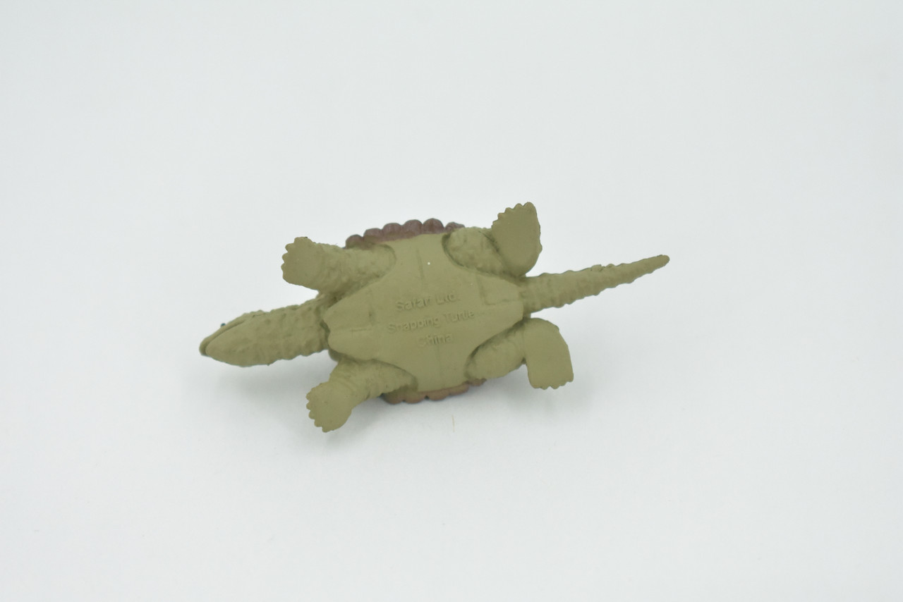 Alligator Snapping Turtle, Plastic Reptile, Educational, Realistic, Figure, Lifelike Model, Figurine, Replica, Toys, Kids, Gift,    2 1/2 Inches.   F9000 B48