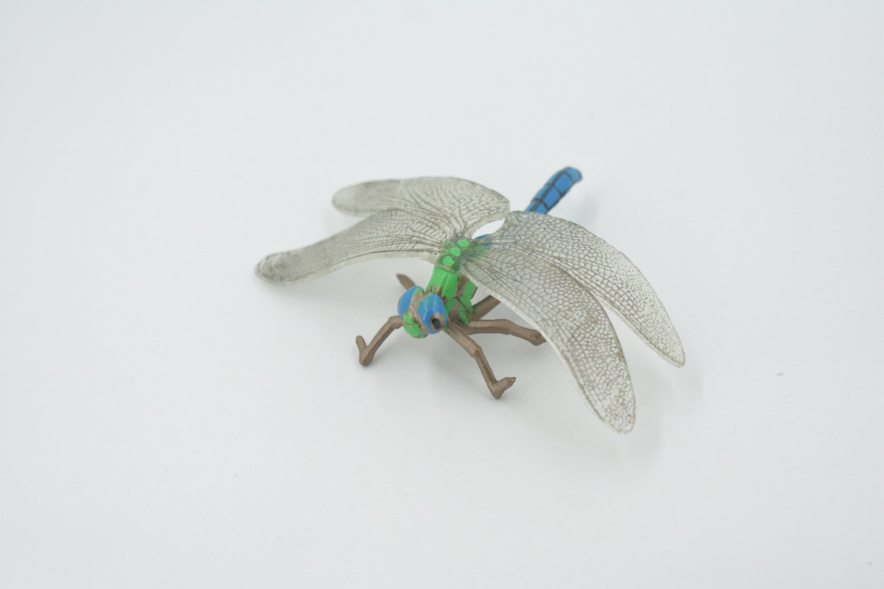 Dragonfly, Damselfly, Bluetail, Museum Quality, Hand Painted, Rubber Insect, Realistic, Figure, Model, Replica, Toy, Kids, Educational, Gift,    3 1/2"     CH517 BB157 