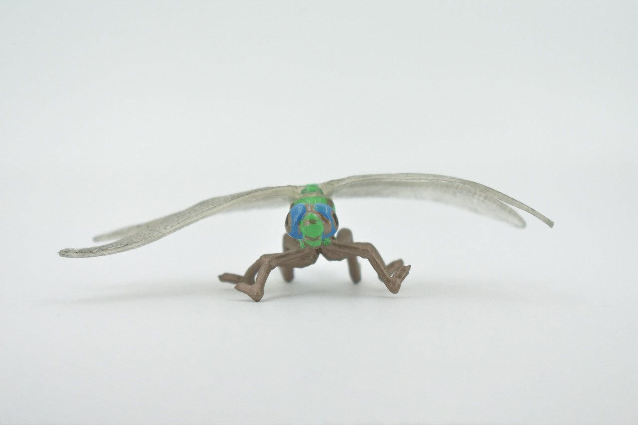 Dragonfly, Damselfly, Bluetail, Museum Quality, Hand Painted, Rubber Insect, Realistic, Figure, Model, Replica, Toy, Kids, Educational, Gift,    3 1/2"     CH517 BB157 