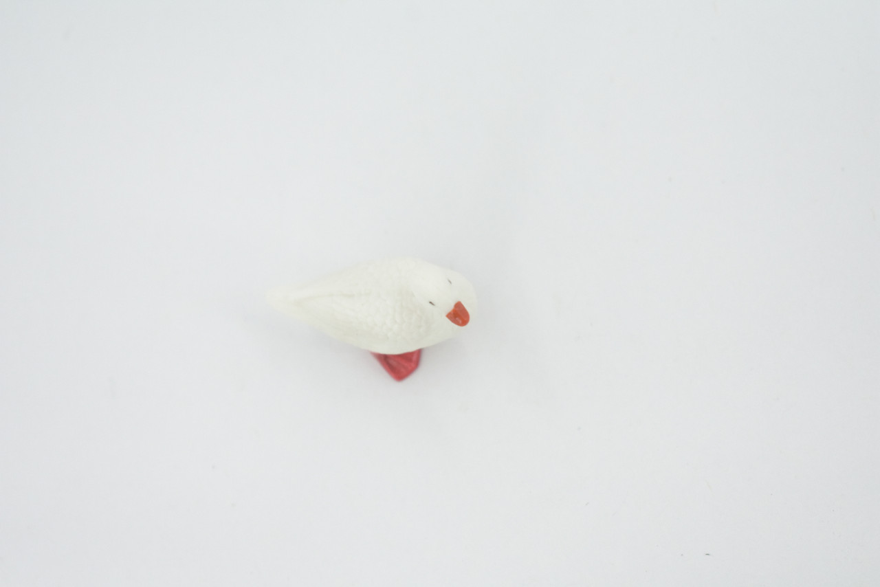 Duck, White, Pekin, Hand Painted, Rubber Bird, High Quality, Rubber, Realistic, Toy, Figure, Kids, Model, Replica, Educational, Gift,     1"    CH520 BB158