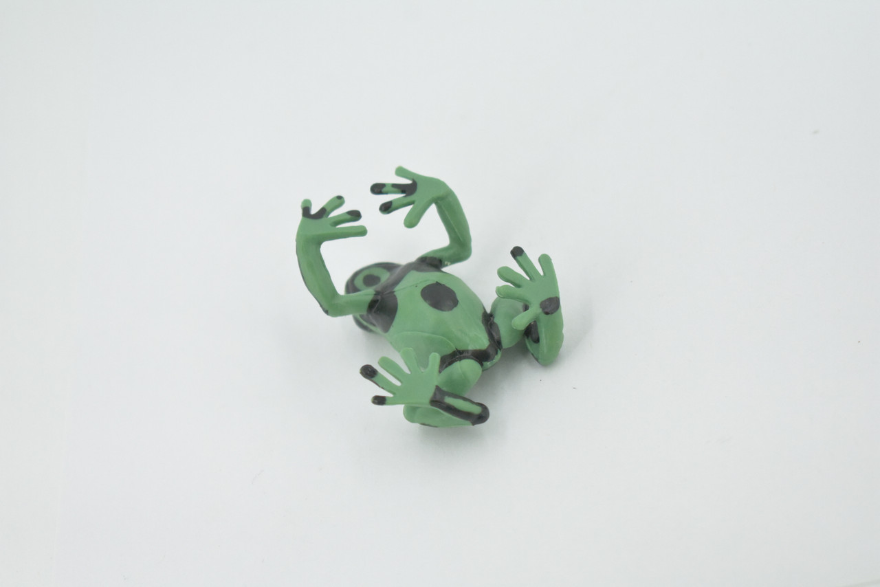 Frog, Green & Black Poison Dart Frog, Arrow, Museum Quality, Hand Painted, Rubber Amphibian, Realistic Figure, Toy, Kids, Educational, Gift,      2"    CH525 BB158 