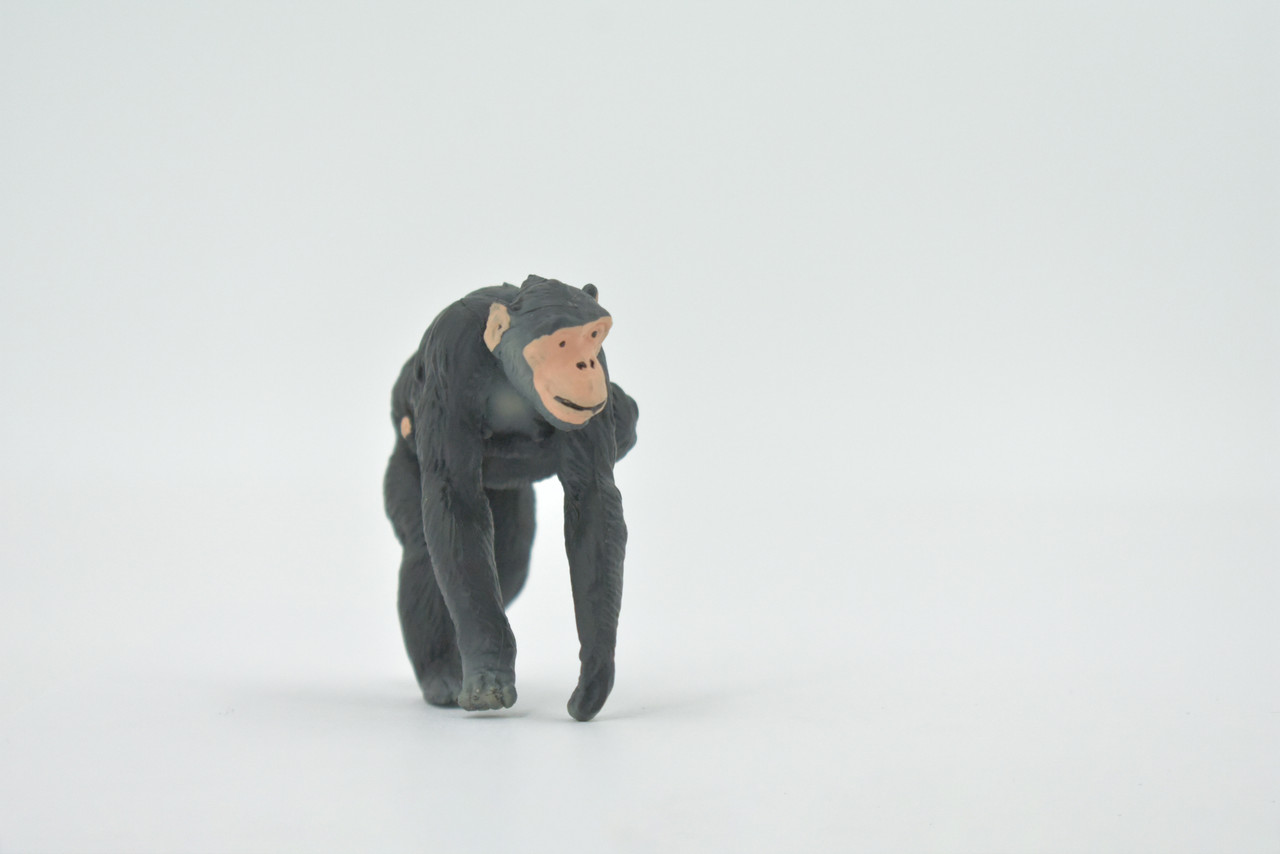 Chimpanzee, Chimp, Mother with Baby, Museum Quality, Hand Painted, Rubber Animal Realistic, Figure, Model, Replica, Toy, Kids, Educational, Gift,   3"   CH527 BB158