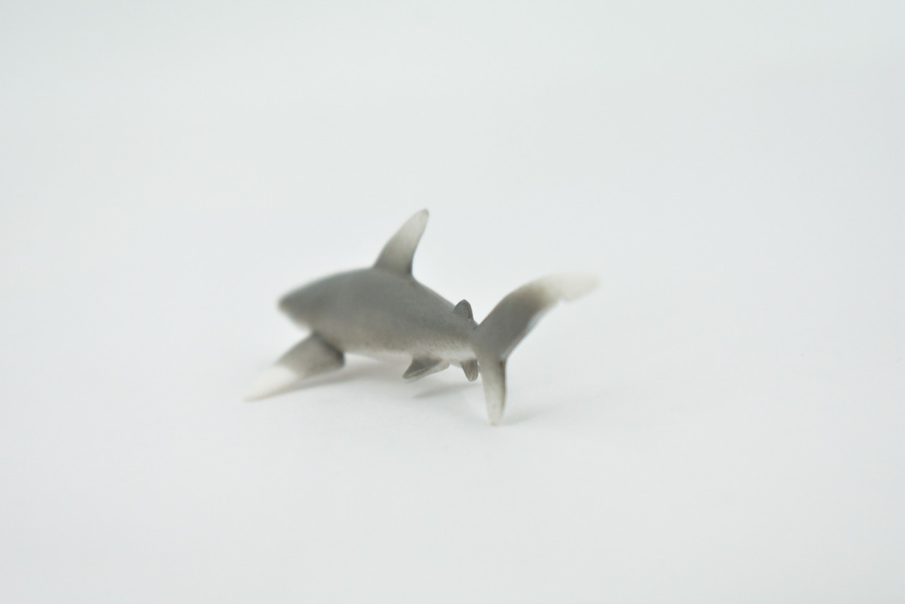 Shark, Oceanic whitetip,  Museum Quality, Hand Painted, Rubber Fish, Realistic, Figure, Model, Replica, Toy, Kids, Educational, Gift,     3"   CH528 BB158