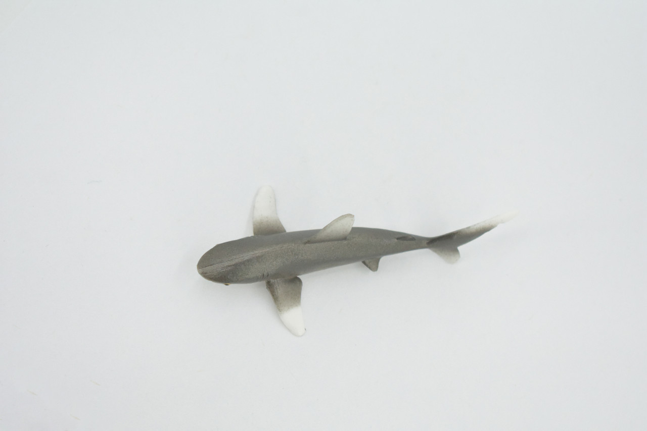Shark, Oceanic whitetip,  Museum Quality, Hand Painted, Rubber Fish, Realistic, Figure, Model, Replica, Toy, Kids, Educational, Gift,     3"   CH528 BB158