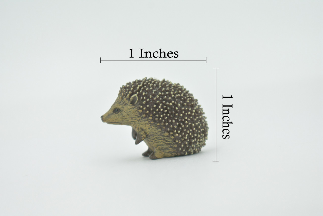 Hedgehog, Museum Quality, Hand Painted, Rubber Animal, Realistic, Figure, Model, Replica, Toy, Kids, Educational, Gift,      1"      CH533 BB159