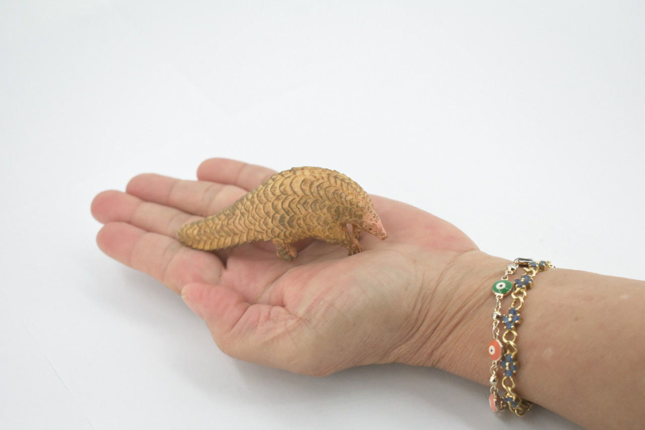 Pangolin, Scaly Anteaters, Museum Quality, Hand Painted, Rubber, Realistic Figure, Model, Replica, Toy, Kids, Model, Replica, Educational, Gift,    4"   CH541 BB159