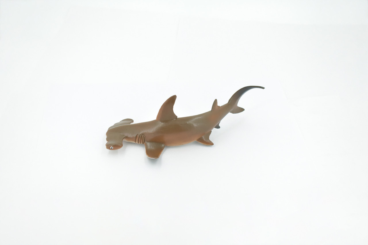 Shark, Hammerhead Shark, Museum Quality, Rubber Fish, Hand Painted,  Realistic, Toy Figure, Model, Replica, Kids, Educational, Gift, 7 CH399  BB141