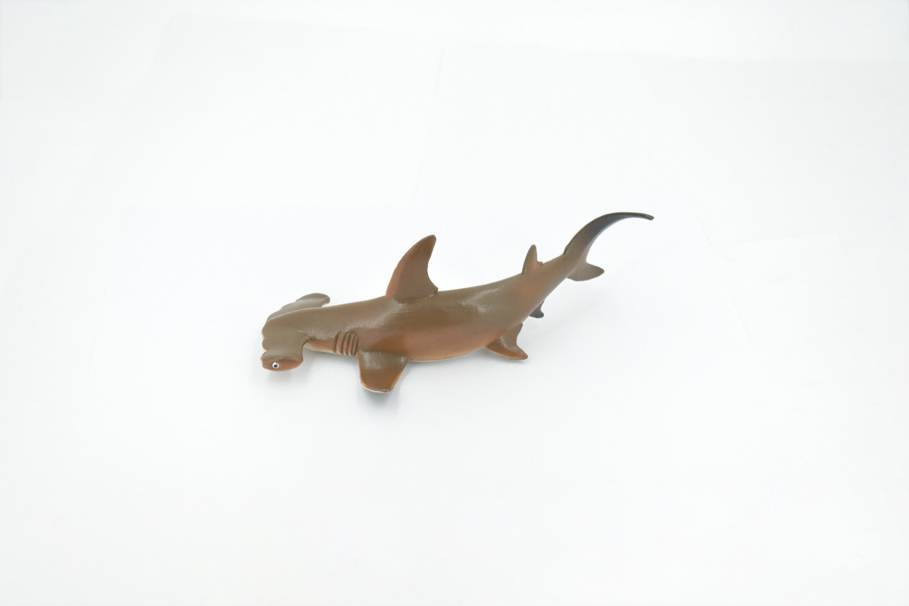 Hammerhead Shark, Museum Quality, Educational, Rubber Fish, Hand Painted, Realistic Toy Figure, Diorama Model, Kids, Educational, Gift,    7 Inches.  