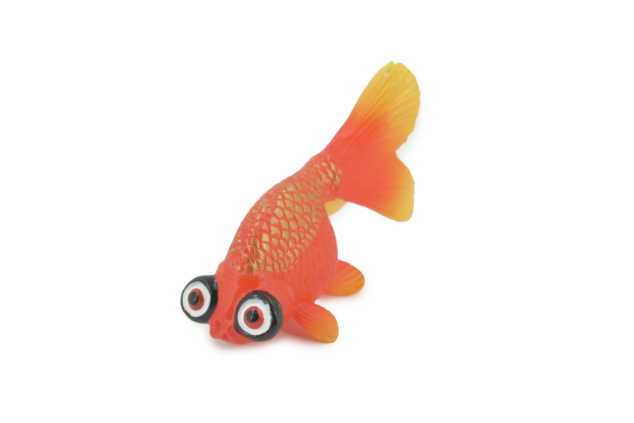 Fish, Celestial eye goldfish, Choutengan, Museum Quality, Hand Painted, Rubber, Realistic Figure, Model, Replica, Toy, Kids, Educational, Gift,  3 1/2"  CH556 BB161