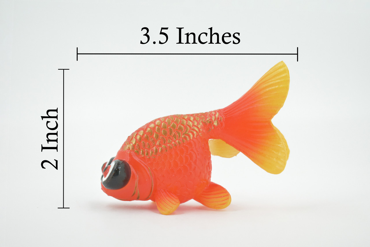 Fish, Celestial eye goldfish, Choutengan, Museum Quality, Hand Painted, Rubber, Realistic Figure, Model, Replica, Toy, Kids, Educational, Gift,  3 1/2"  CH556 BB161