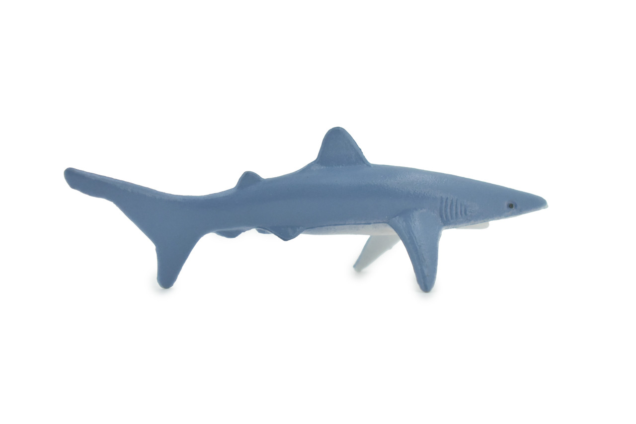 Shark, Blue Shark, High Quality, Hand Painted, Rubber, Requiem Shark,  Realistic, Figure, Model, Replica, Toy, Kids, Educational, Gift,     3"   CH564 BB162