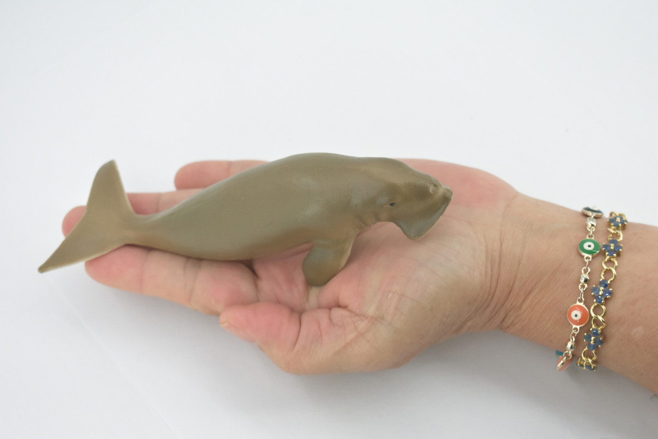 Dugongs, Manatee, Sea Cow, Museum Quality, Rubber, Educational, Realistic, Hand Painted, Figure, Lifelike, Toy, Kids, Replica, Gift,    6"     CH572 BB162