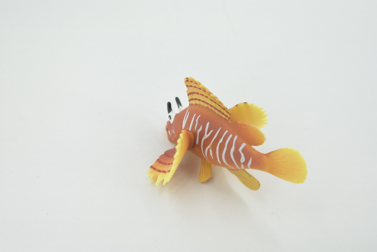 Fish, Lionfish, Venomous Marine fish, Museum Quality, Rubber, Educational, Realistic, Hand Painted, Figure, Lifelike, Toy, Kids, Replica, Gift,      3"     CH574 BB163