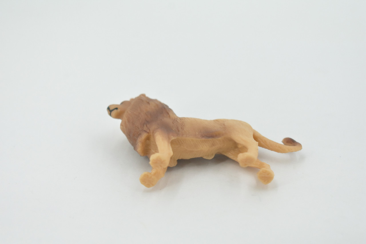 Lion, African, Male, Cat, King, Museum Quality, Hand Painted, Rubber Animal, Realistic, Toy, Figure, Model, Replica, Kids, Educational, Gift,    2 1/2"    CH598 BB164 