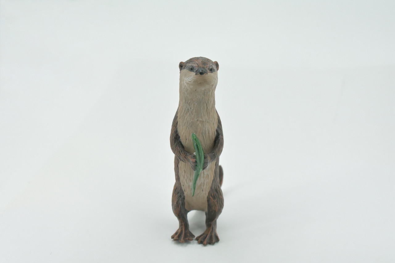 Otter, River Otter, North American, Museum Quality, Hand Painted, Rubber Animal, Realistic, Toy, Figure, Model, Replica, Kids, Educational, Gift,    5"    CH602 BB165 