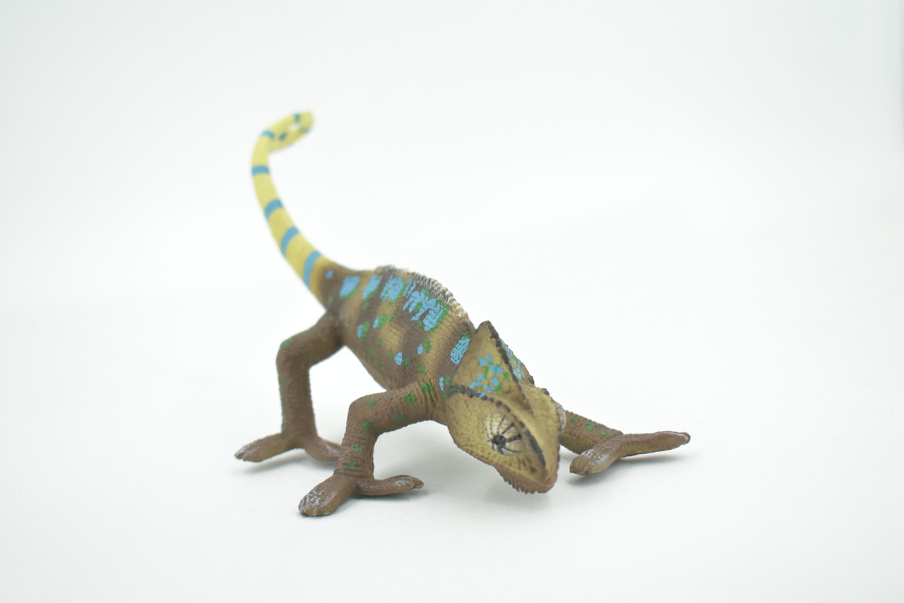 Lizard, Chameleon, Chamaeleonidae, Museum Quality, Hand Painted, Rubber Reptile, Educational, Realistic, Toy, Kids, Lifelike, Educational, Gift,      7"    CH622 BB167