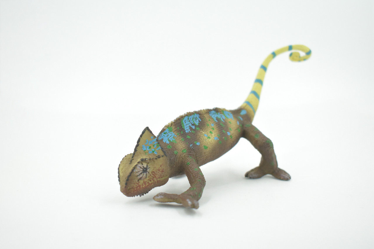 Lizard, Chameleon, Chamaeleonidae, Museum Quality, Hand Painted, Rubber Reptile, Educational, Realistic, Toy, Kids, Lifelike, Educational, Gift,      7"    CH622 BB167