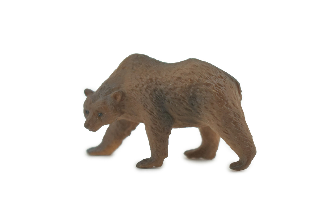 Bear, Grizzly, Brown bear, Hand Painted, High Quality, Rubber, Animal, Realistic, Figure, Model, Replica, Toy, Kids, Educational, Gift,      2"   CH654 BB169