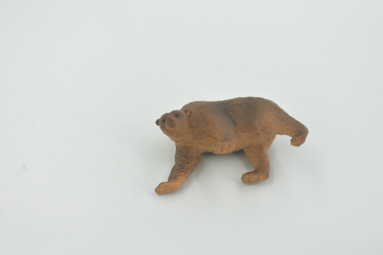 Bear, Grizzly, Brown bear, Hand Painted, High Quality, Rubber, Animal, Realistic, Figure, Model, Replica, Toy, Kids, Educational, Gift,      2"   CH654 BB169