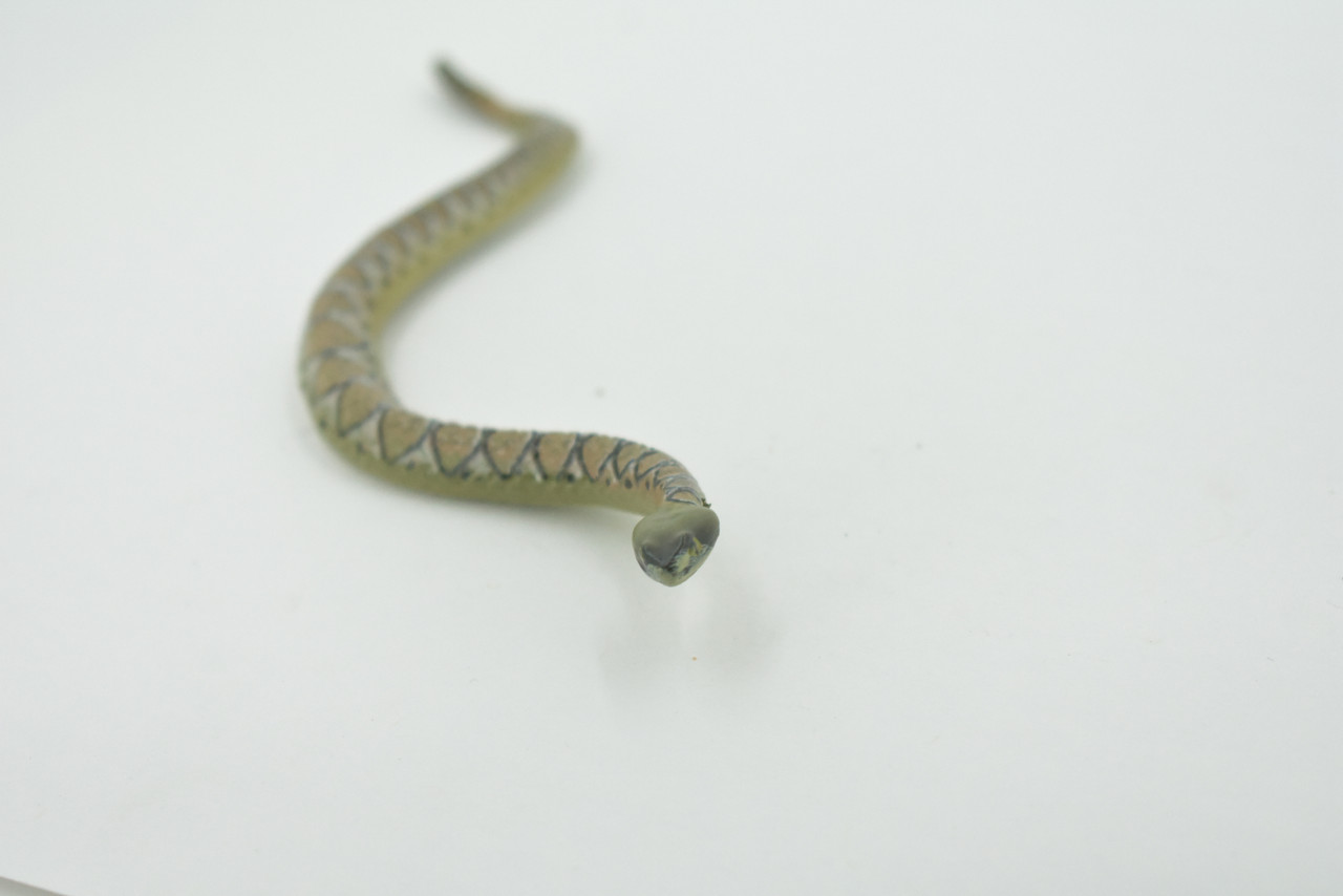 Snake, Rattlesnake, Diamondback, Museum Quality, Rubber Reptile, Hand Painted, Realistic Toy Figure, Model, Replica, Kids, Educational, Gift,     6"     CH665 BB169