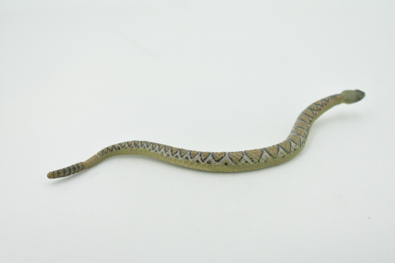 Snake, Rattlesnake, Diamondback, Museum Quality, Rubber Reptile, Hand Painted, Realistic Toy Figure, Model, Replica, Kids, Educational, Gift,     6"     CH665 BB169