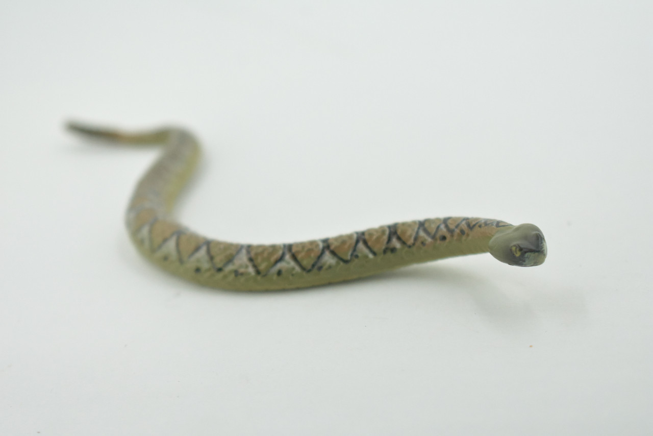 Snake, Rattlesnake, Diamondback, Museum Quality, Rubber Reptile, Hand Painted, Realistic Toy Figure, Model, Replica, Kids, Educational, Gift,     6"     CH665 BB169