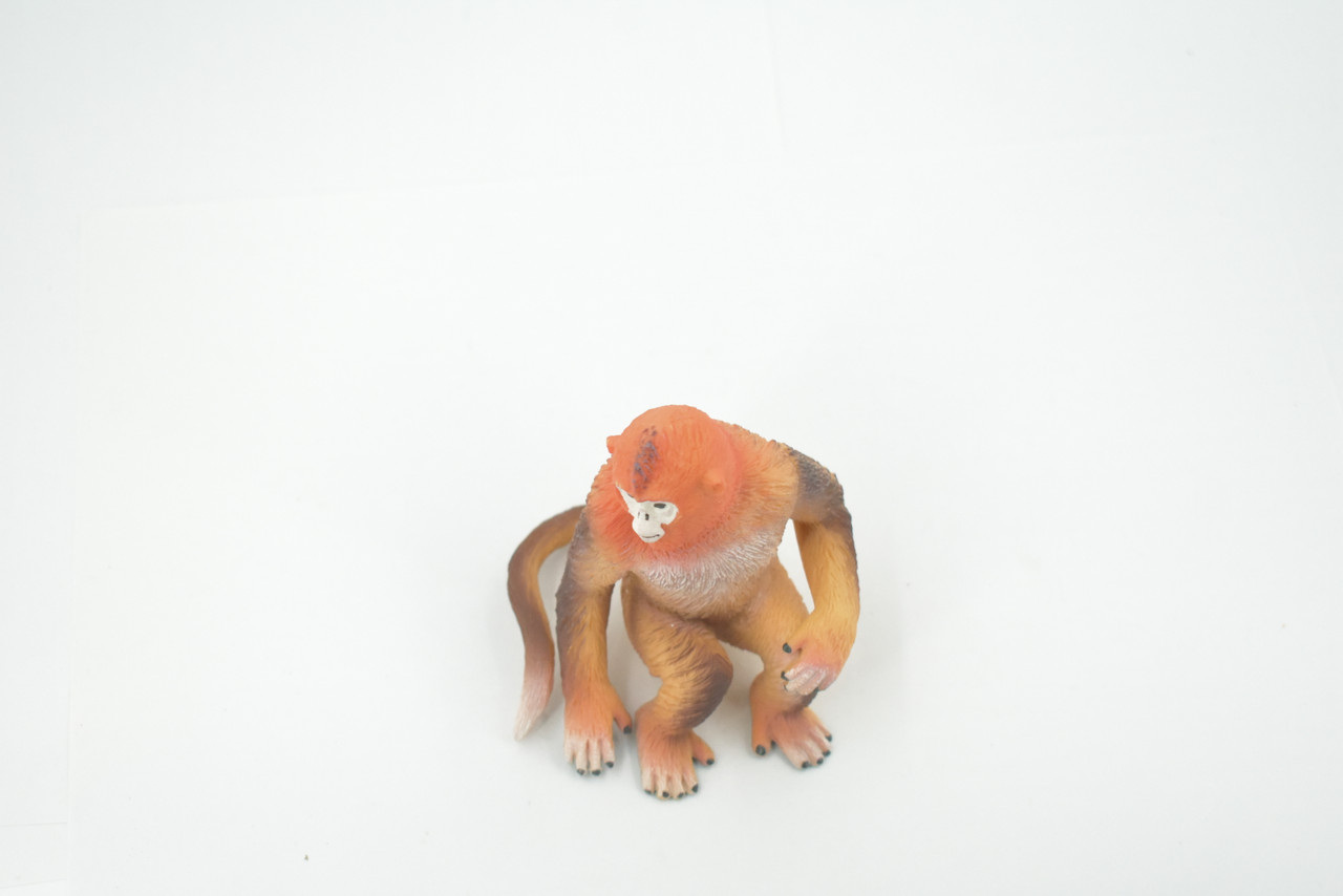 Monkey, Golden monkey, Primate, Museum Quality, Hand Painted, Realistic, Rubber, Figure, Model, Toy, Kids, Educational, Gift,      3 1/2"      CH672 BB170 