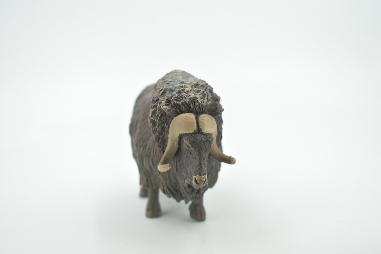 Muskox, musk ox, muskoxen, Museum Quality, Hand Painted, Realistic, Rubber, Animal, Figure, Model, Toy, Kids, Educational, Gift,     5"      CH676 BB171